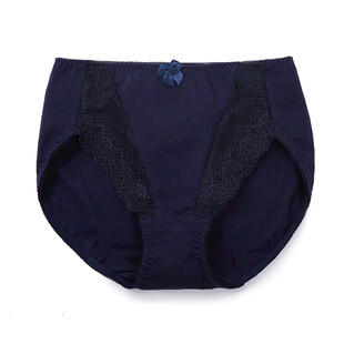 深蓝色蕾丝边女士内裤