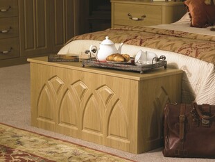 欧式雕花木质床尾凳