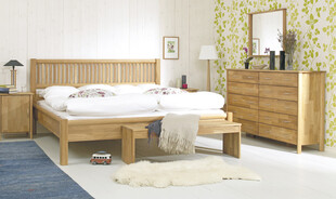 简约实木卧室家具组合