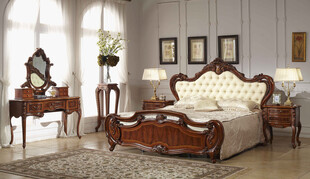 欧式古典实木豪华大床