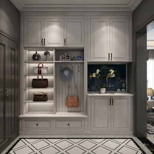 现代简约风客厅收纳柜设计