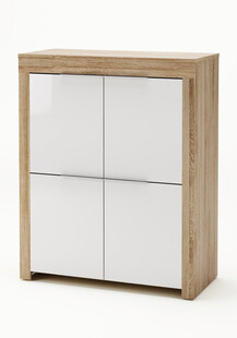 简约木质四格储物柜