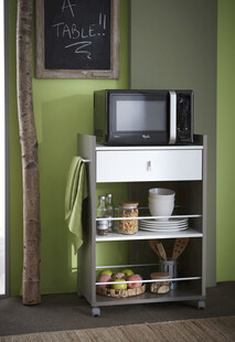 厨房置物架搭配微波炉