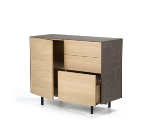 现代简约风格双抽屉储物柜