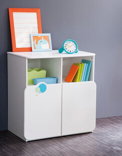 简约白色双门收纳储物柜