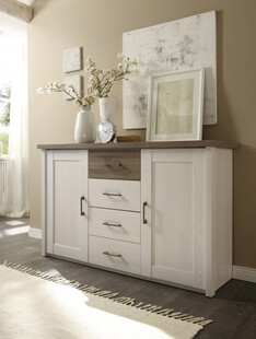 简约白色储物柜装饰摆件