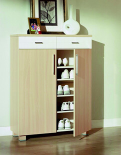 简约木质鞋柜展示收纳功能