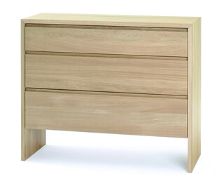 浅木色简约抽屉式储物柜