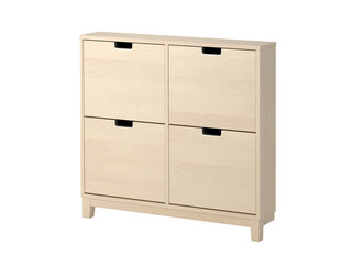 简约米色四格抽屉收纳柜