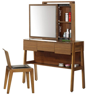 木质化妆桌搭配简约椅子