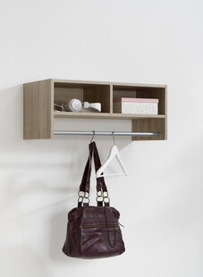 简约壁挂式置物架与挂包