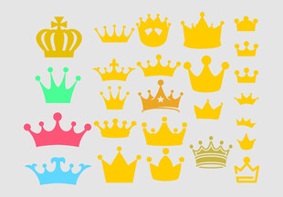 多彩皇冠图案集合