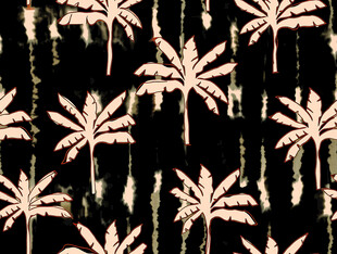 黑色背景上的棕榈树图案