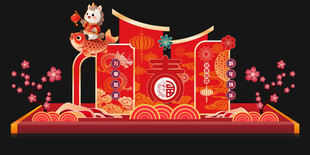 喜庆中式新春美陈造型