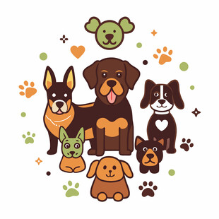 可爱萌宠狗狗欢乐集合