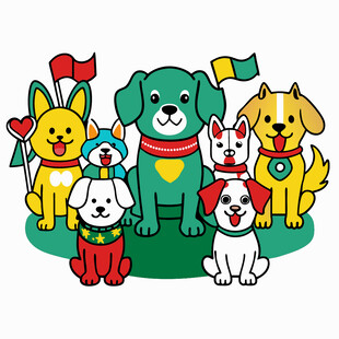 可爱动物们的欢乐聚会