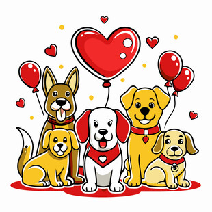 可爱汪星人欢聚时刻