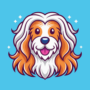 可爱长毛狗狗卡通头像