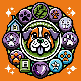 可爱宠物主题图标集合