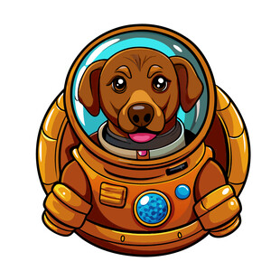 宇航服小狗