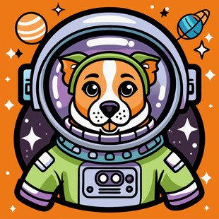 宇航狗狗遨游太空