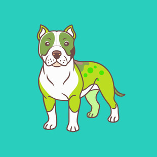 斑点花纹的可爱斗牛犬