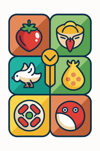 多彩卡通食物与物品图标