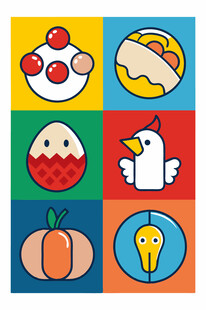 多彩创意图标集合