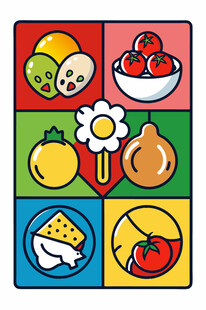 多彩水果图案设计元素