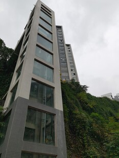 山坡上的现代高层住宅