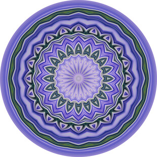 紫色曼陀罗花纹圆形图案