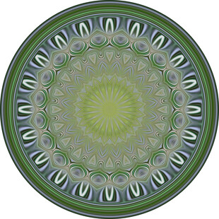 圆形渐变花纹装饰图案