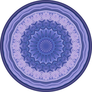 紫色曼陀罗花纹饰图案