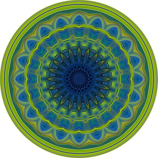 多彩圆形曼陀罗图案设计
