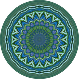 圆形几何花纹曼陀罗图案