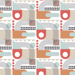 几何图案拼接无缝背景图