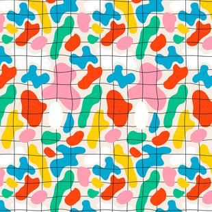 多彩几何图案无缝背景