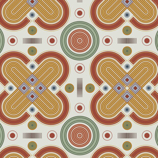 几何图案复古风无缝背景