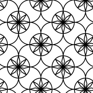 黑白几何花纹无缝图案
