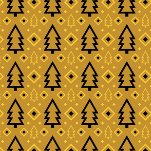 金色圣诞树图案背景