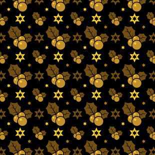 黑金几何图案无缝背景