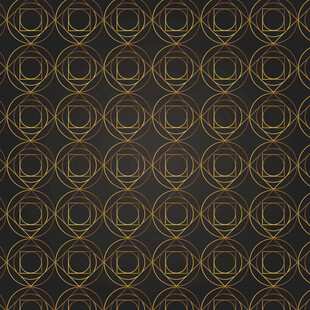 黑金几何环形图案背景