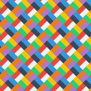 多彩几何方块拼接图案