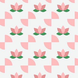 粉色花朵方格图案背景