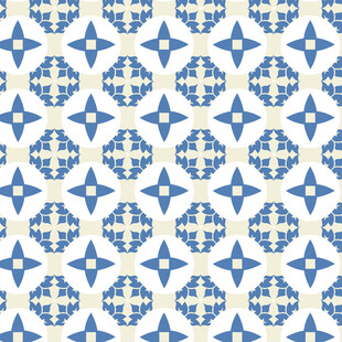 蓝白几何图案无缝背景