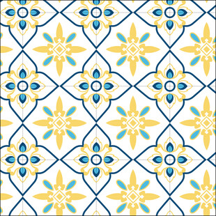 几何花卉图案无缝背景