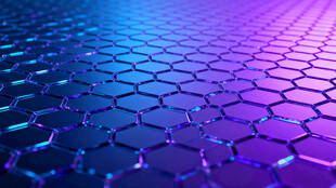 梦幻渐变六边形科技背景