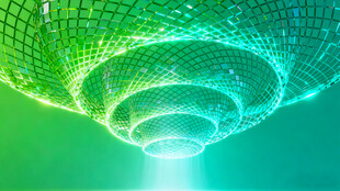 梦幻绿色科技隧道场景