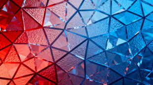 红蓝几何多边形背景图案