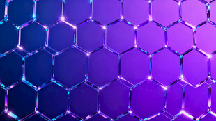 梦幻紫色六边形蜂窝图案